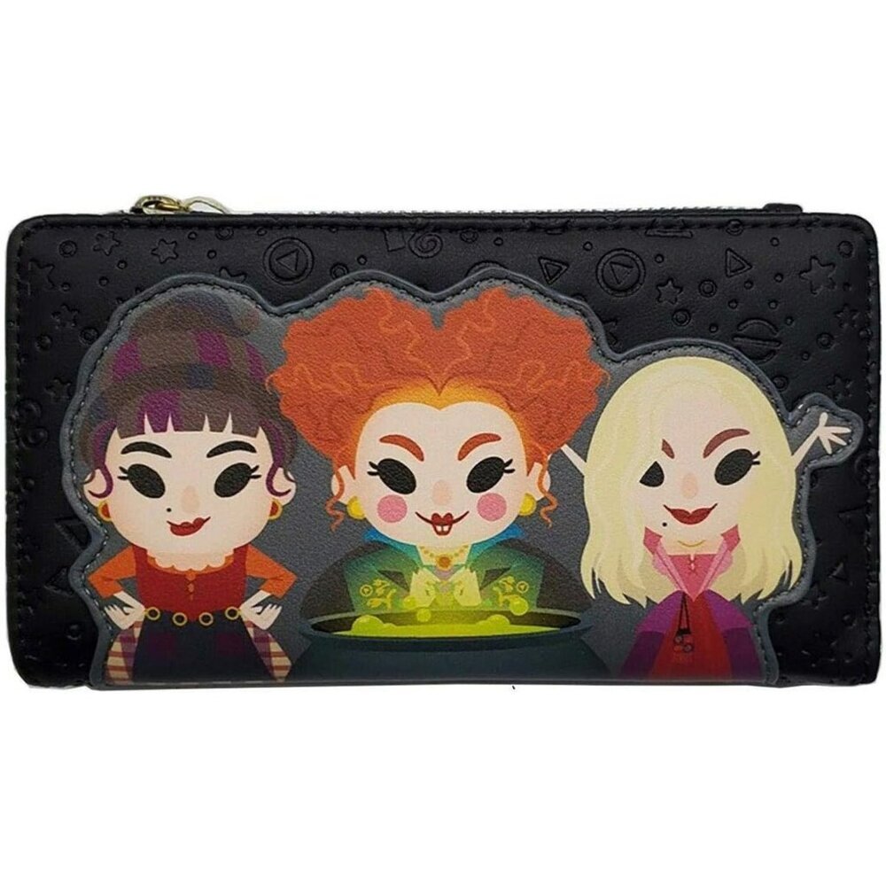 Disney Hocus Pocus Sanderson Sisters Chic Multi Faux Leather Wallet Compact